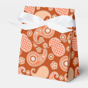 Ballotins Paisley motif, Mandarin Orange et Blanc