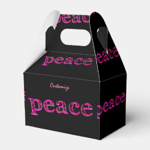 Ballotins paix rose sur noir