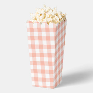 Ballotins Pale Orange En vichy Plaid Party Favoriser Popcorn