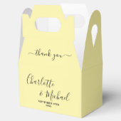 Ballotins Pale Yellow Script Minimalist Wedding Thank You (Ouvert)