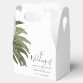 Ballotins Palm Dusty | Mariage Merci blanc Ballotin (Ouvert)