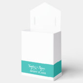 Ballotins Palm Tree Aqua Mariage Faveur Box (Ouvert)