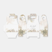 Ballotins Palm Trees Aquarelle Tropicale Script Mariage (Déplié)