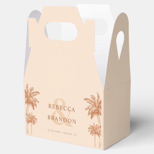 Ballotins Palm Trees Terracotta Boho Beach Noms Mariage (Ouvert)