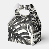 Ballotins Palme tropicale noire et blanche Mariage Feuille I (Arrière)