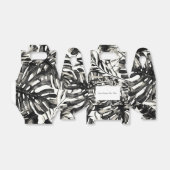 Ballotins Palme tropicale noire et blanche Mariage Feuille I (Déplié)