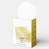 Ballotins Palmier Foliage or Feuille Mariage blanc (Ouvert)