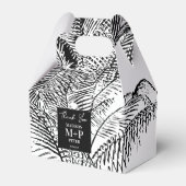 Ballotins Palmier tropical Feuilles Mariages Abstraits sur l (Verso)