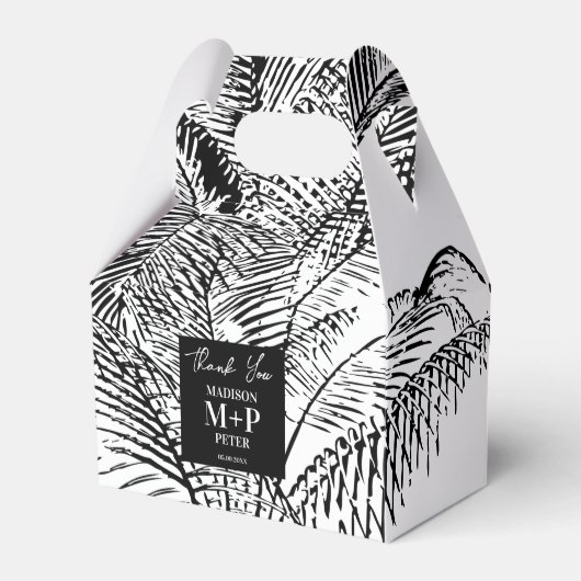 Ballotins Palmier tropical Feuilles Mariages Abstraits sur l (Verso)