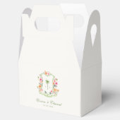 Ballotins Palmier tropical Monogram Crest Beach Wedding (Ouvert)