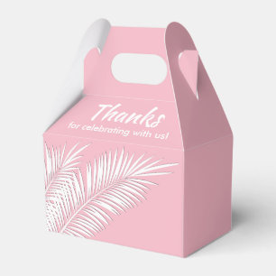 Ballotins Palmiers blancs sur Pink Gable Party Favoriser les