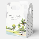 Ballotins Palmiers côtiers tropicaux Mariage d'aquarelle (Ouvert)