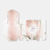 Ballotins Pampa rose vif moderne gazon douche nuptiale (Déplié)