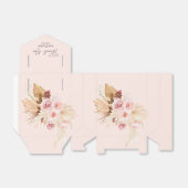 Ballotins Pampas à fleurs rose pâle pâté (Déplié)