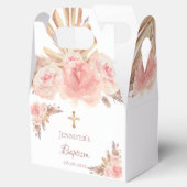 Ballotins Pampas de baptême herbe croix florale blush (Ouvert)
