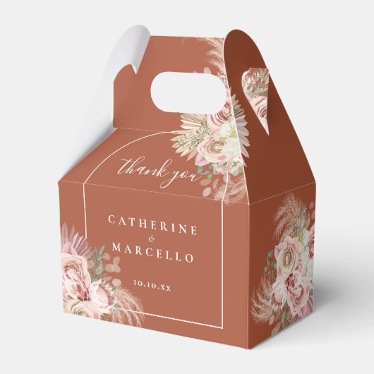 Ballotins Pampas Grass Floral Terracotta Arch Mariage (Verso)