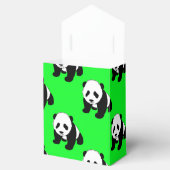 Ballotins Panda mignonne ; Vert néon, noir et blanc (Ouvert)