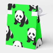Ballotins Panda mignonne ; Vert néon, noir et blanc (Arrière)