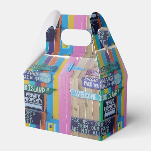 Ballotins Panneau coloré Welcome Island Carribean (Arrière)