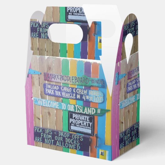 Ballotins Panneau coloré Welcome Island Carribean (Ouvert)