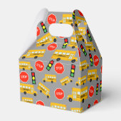 Ballotins Panneau d'arrêt de bus de l'école jaune feu de cir (Arrière)