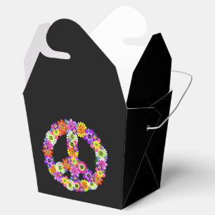 Ballotins Panneau de paix Floral sur noir