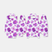Ballotins Pansies violet aquarelle boîte cadeau (Déplié)