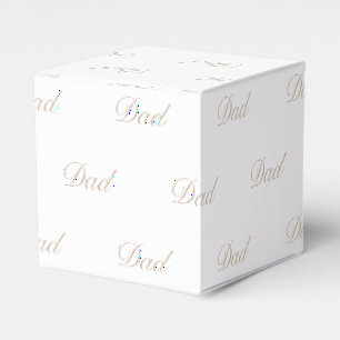 Ballotins Papa blanc & beige tan personnalisé script élégant