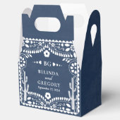 Ballotins Papel Picado Boda Mexican Rustic Blue Wedding (Ouvert)
