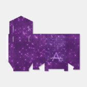 Ballotins Papier à Monogramme Étincelant Violet - Cadeau de (Déplié)