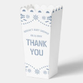 Ballotins Papier bleu picado Merci bébé garçon douche (Recto)