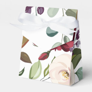 Ballotins Papier de tente Ballotin Roses blanches Or géométr