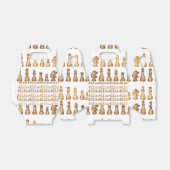 Ballotins papier d'emballage motif d'échecs (Déplié)