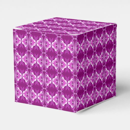 Ballotins Papier peint Art Déco motif - violet profond et bl (Verso)