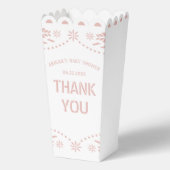 Ballotins Papier rose picado Merci bébé fille douche (Verso)