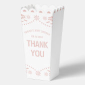 Ballotins Papier rose picado Merci bébé fille douche (Recto)