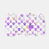 Ballotins Papier rose rose pâle violet silhouette animal (Déplié)