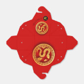 Ballotins Papier serpent d'or rouge Nouvel An chinois 2025 à (Déplié)