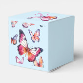 Ballotins Papillon aquarelle en rose violet et bleu (Arrière)