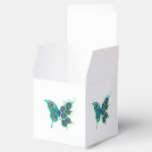 Ballotins Papillon aux plumes de paon vert (Ouvert)