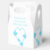 Ballotins Papillon bleu couleur Mariage de conception cardia (Ouvert)