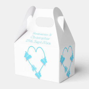 Ballotins Papillon bleu couleur Mariage de conception cardia