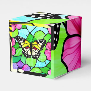 Ballotins Papillon coloré en verre coloré