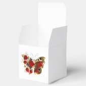 Ballotins Papillon de fleurs rouges aux roses rouges (Ouvert)