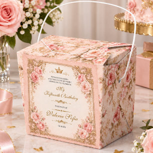 Ballotins Papillon de Quinceañera 15 ans en or vert émeraude