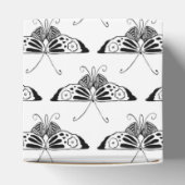 Ballotins Papillon déco stylisé - blanc et noir (Haut)