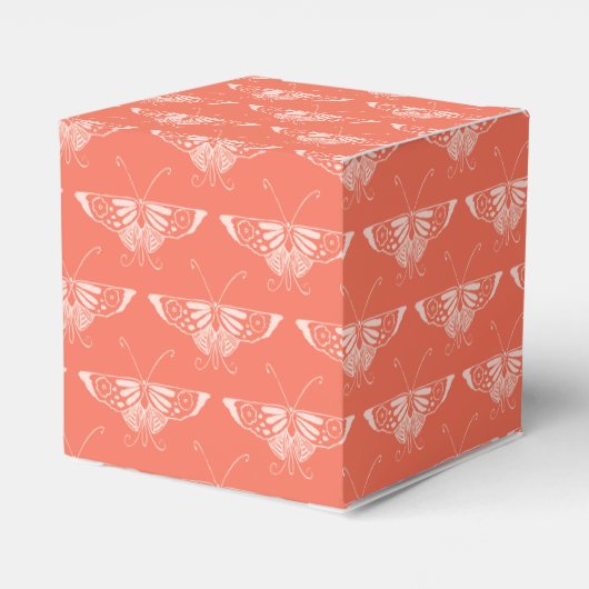 Ballotins Papillon Deco stylisé - corail orange (Arrière)