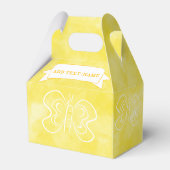 Ballotins Papillon Dessin personnalisé Aquarelle jaune (Arrière)