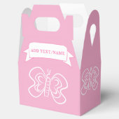 Ballotins Papillon Dessin rose personnalisé (Ouvert)