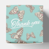 Ballotins Papillon motif turquoise merci boîte de faveur de  (Haut)